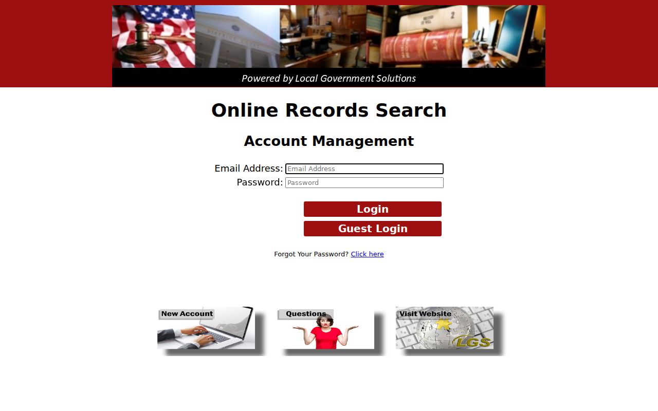 King County warrant lookup limit: county-linked records login screen