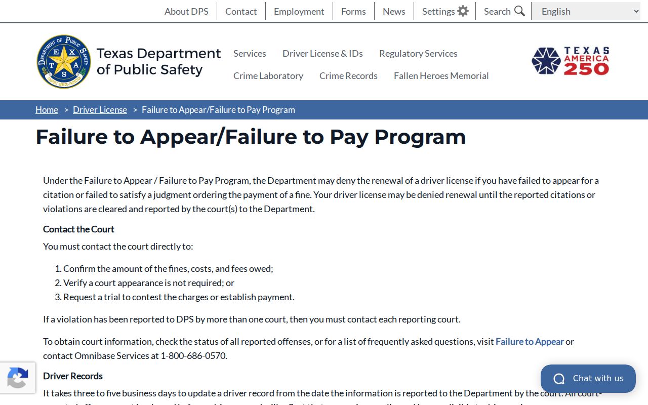 King County active warrant context: Texas DPS explains FTA status and court contact