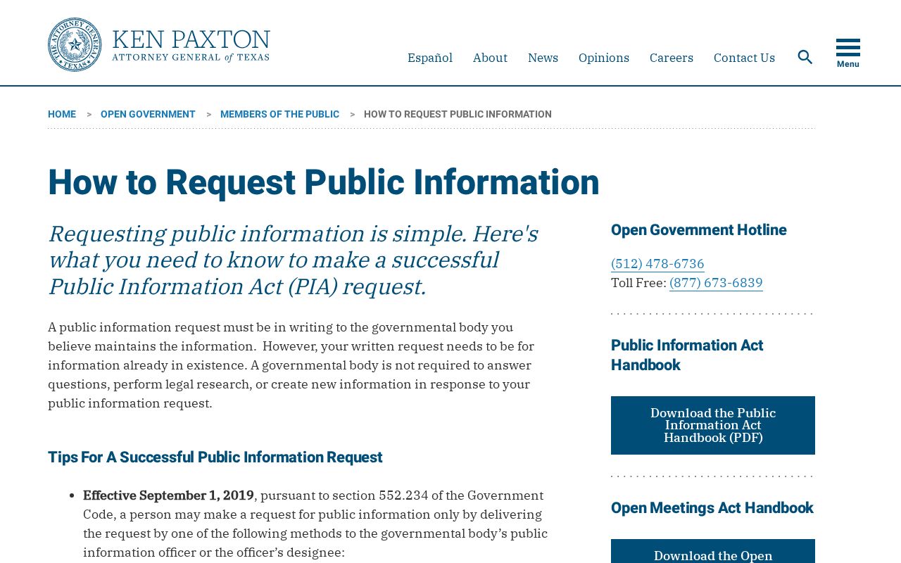 King County warrant record request: Texas Attorney General written-request guidance