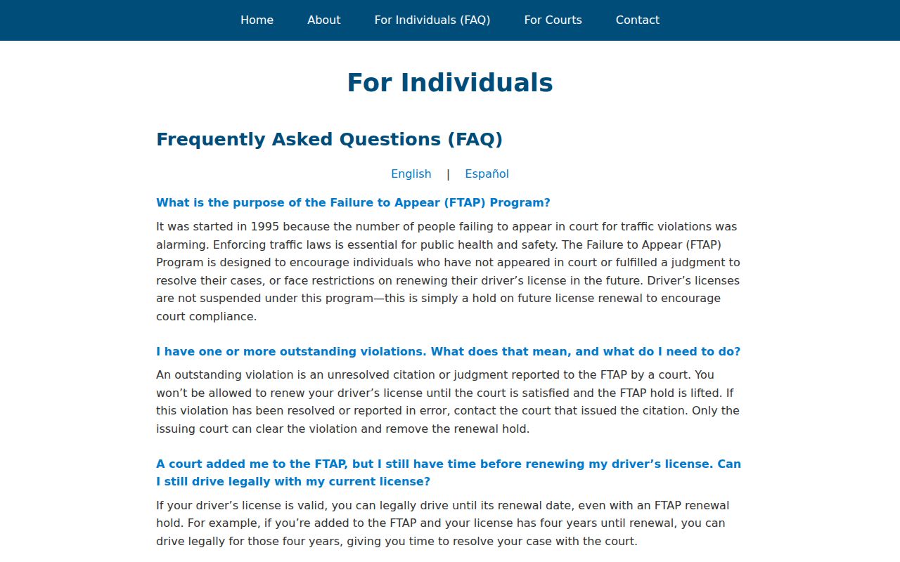 King County warrant status: OmniBase FAQ directs people to the reporting court