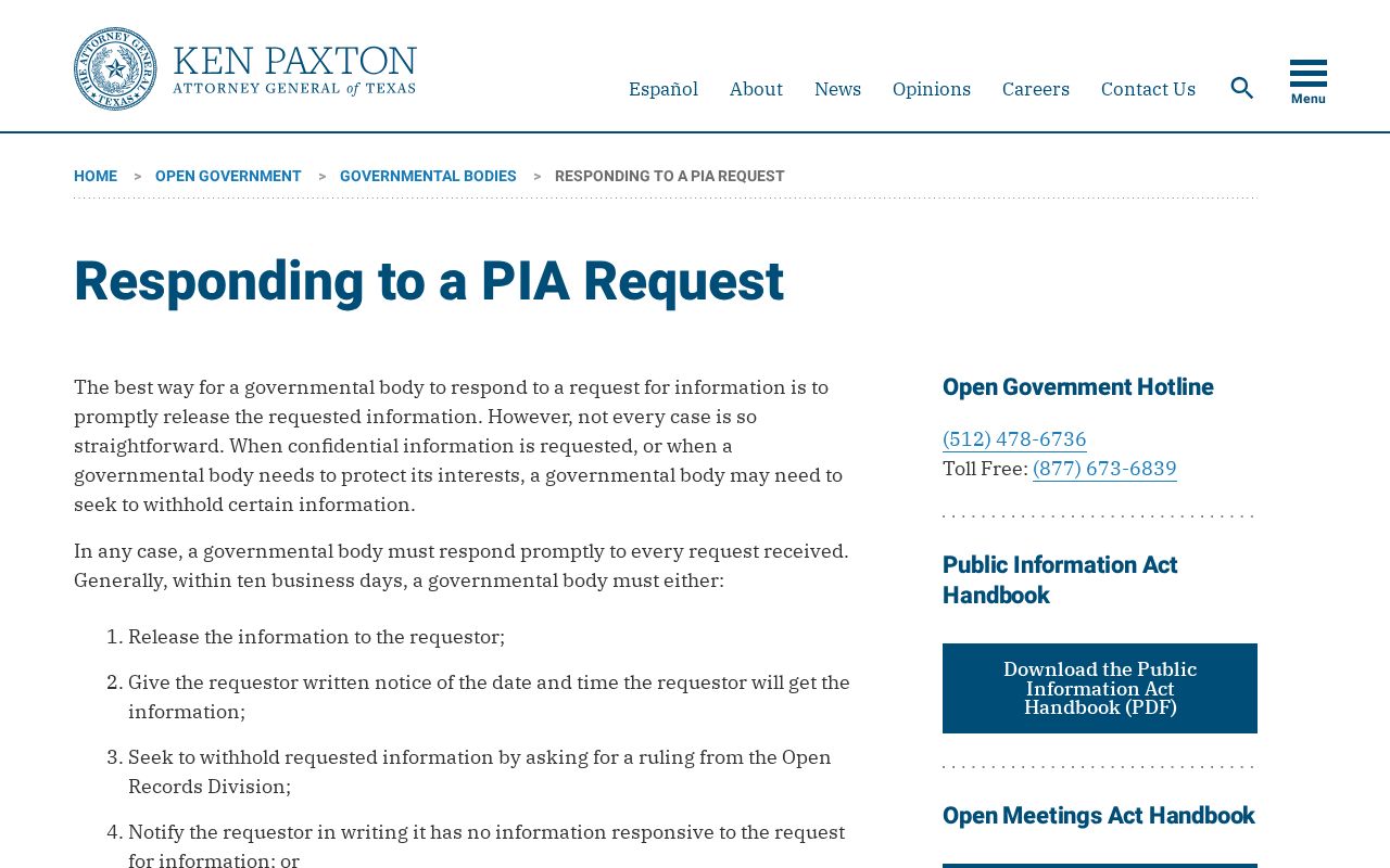 King County active warrant records request: Texas Attorney General response guidance